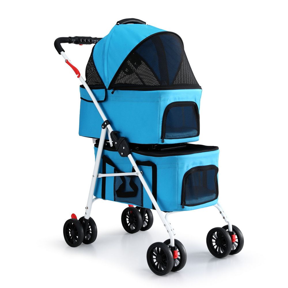 i.Pet Pet Stroller Dog Pram Large Cat Carrier Travel Pushchair Foldable 4 Wheels — product image 1 of 9