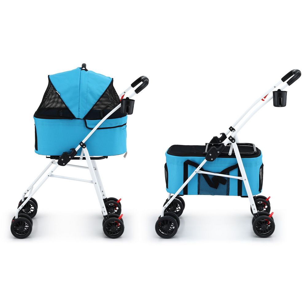 i.Pet Pet Stroller Dog Pram Large Cat Carrier Travel Pushchair Foldable 4 Wheels — product image 3 of 9