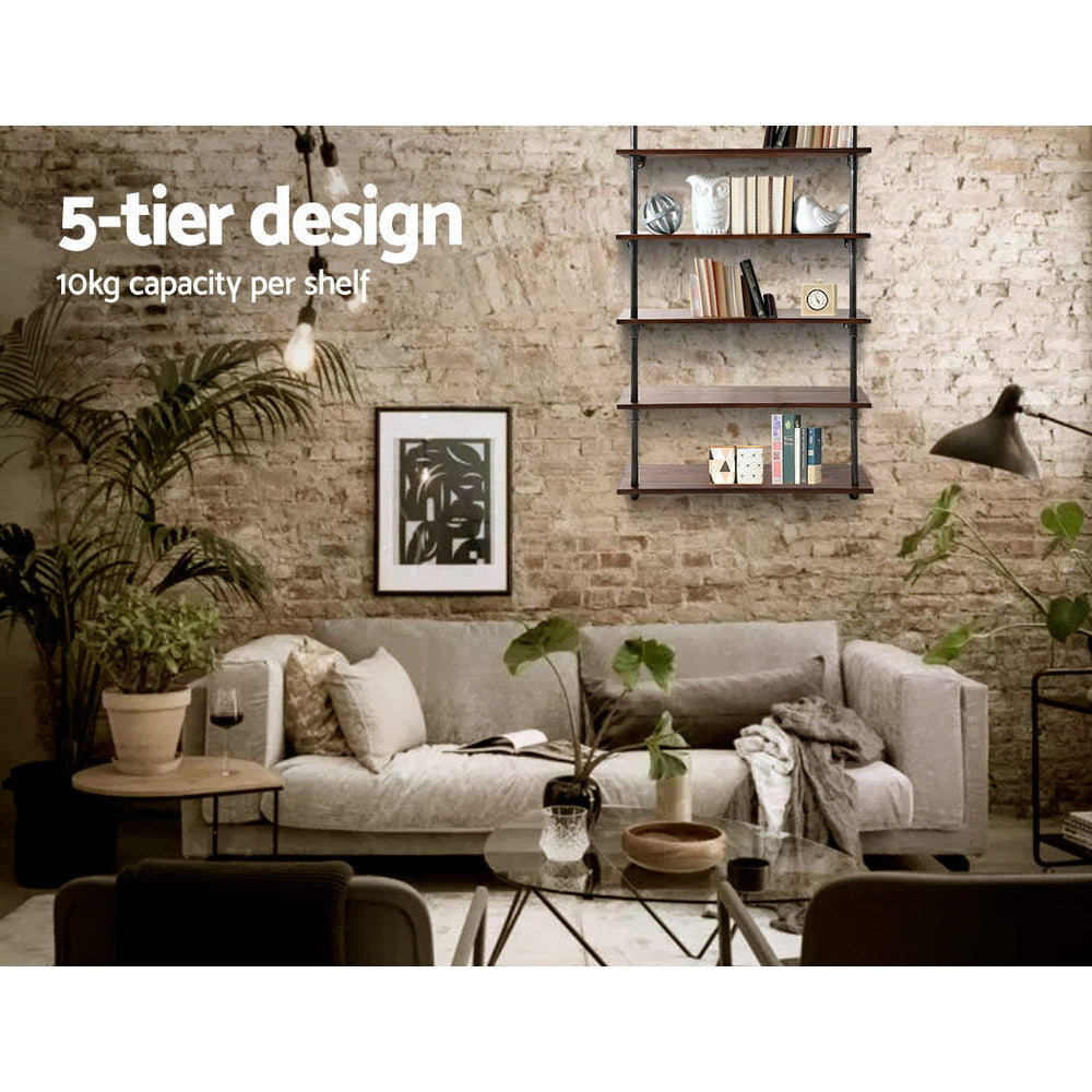 Artiss ISSA Five-Tier Industrial Floating Pipe Shelf