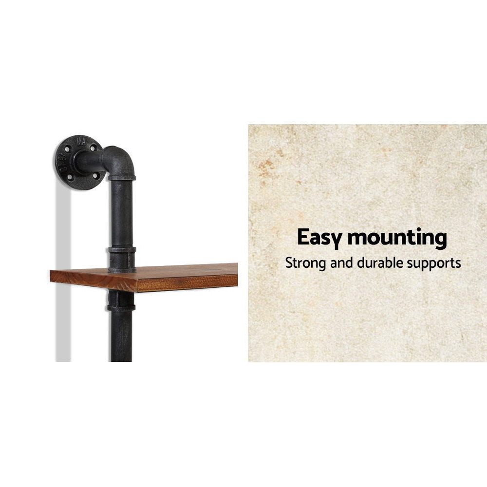 Artiss ISSA Five-Tier Industrial Floating Pipe Shelf