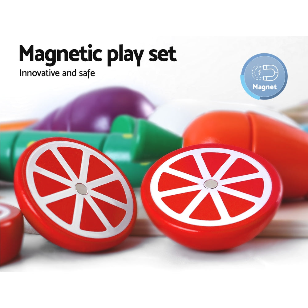 Keezi Kids Kitchen Play Set Wooden Pretend Toys Cooking Utensils Pots Pans Food — product image 5 of 8