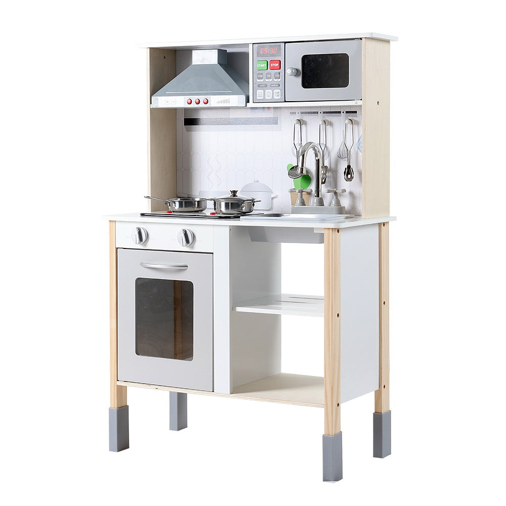 Keezi Kids Kitchen Play Set Wooden Pretend Toys Cooking Children Cookware Sink — product image 1 of 8