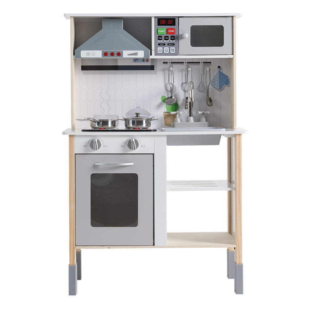 Keezi Kids Kitchen Play Set Wooden Pretend Toys Cooking Children Cookware Sink — product image 3 of 8