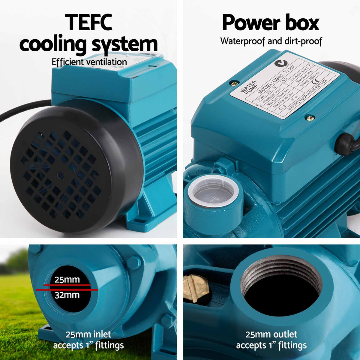 Giantz Peripheral Water Pump Auto Controller Booster Garden Irrigation 0.5HP — product photo 9 of 12