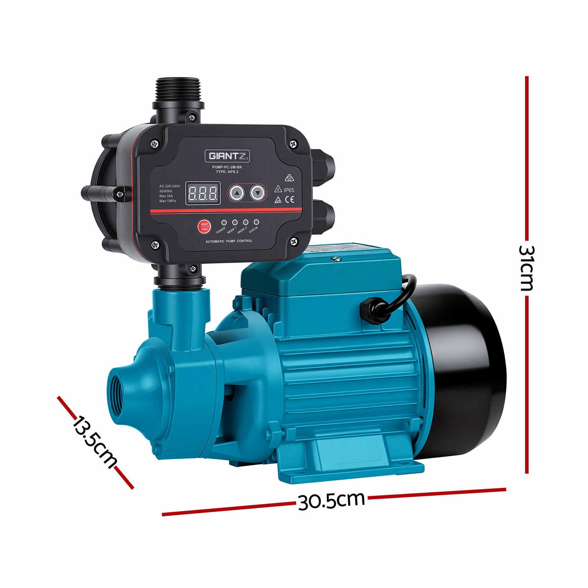Giantz Peripheral Water Pump Auto Controller Cast Iron Garden Irrigation 1HP — product photo 2 of 11