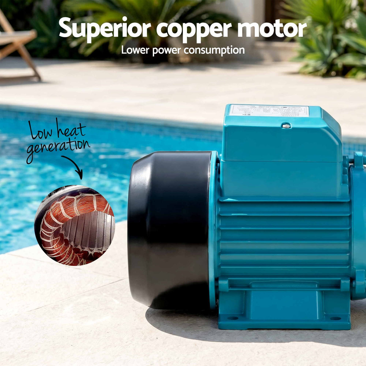 Giantz Peripheral Water Pump Auto Controller Cast Iron Garden Irrigation 1HP — product photo 7 of 11