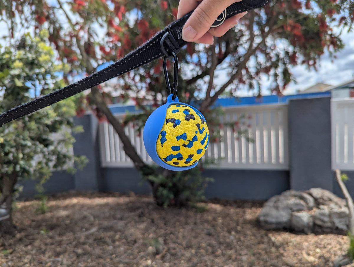 Silicone PouncePup Ball Holder for Leash or Bag