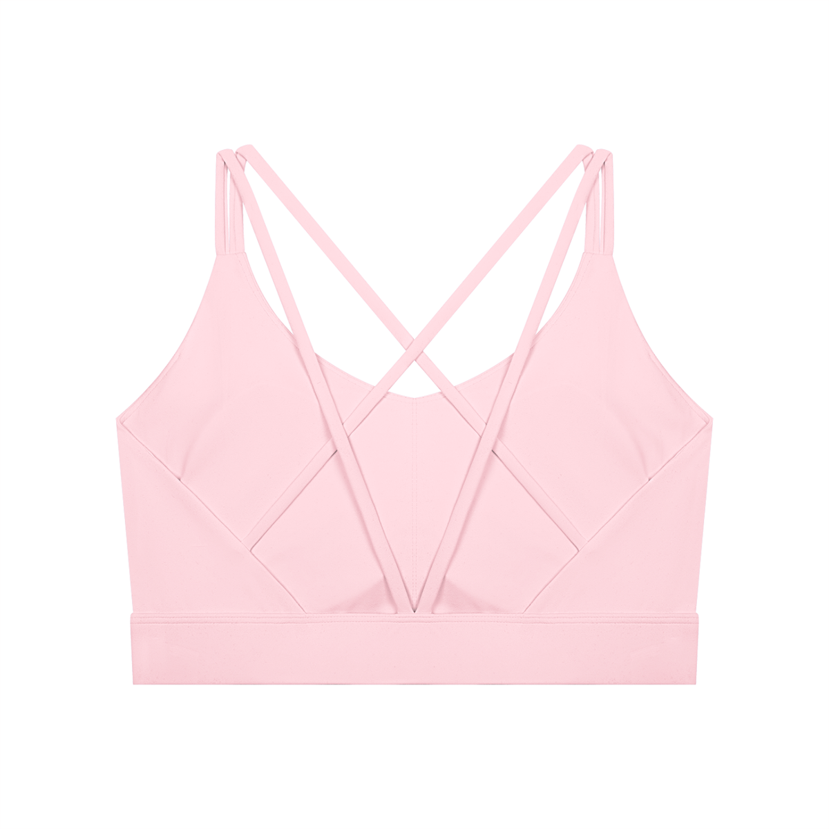 Off Script Women’s Lycra Cropped Yoga Sport Bra - Pink back