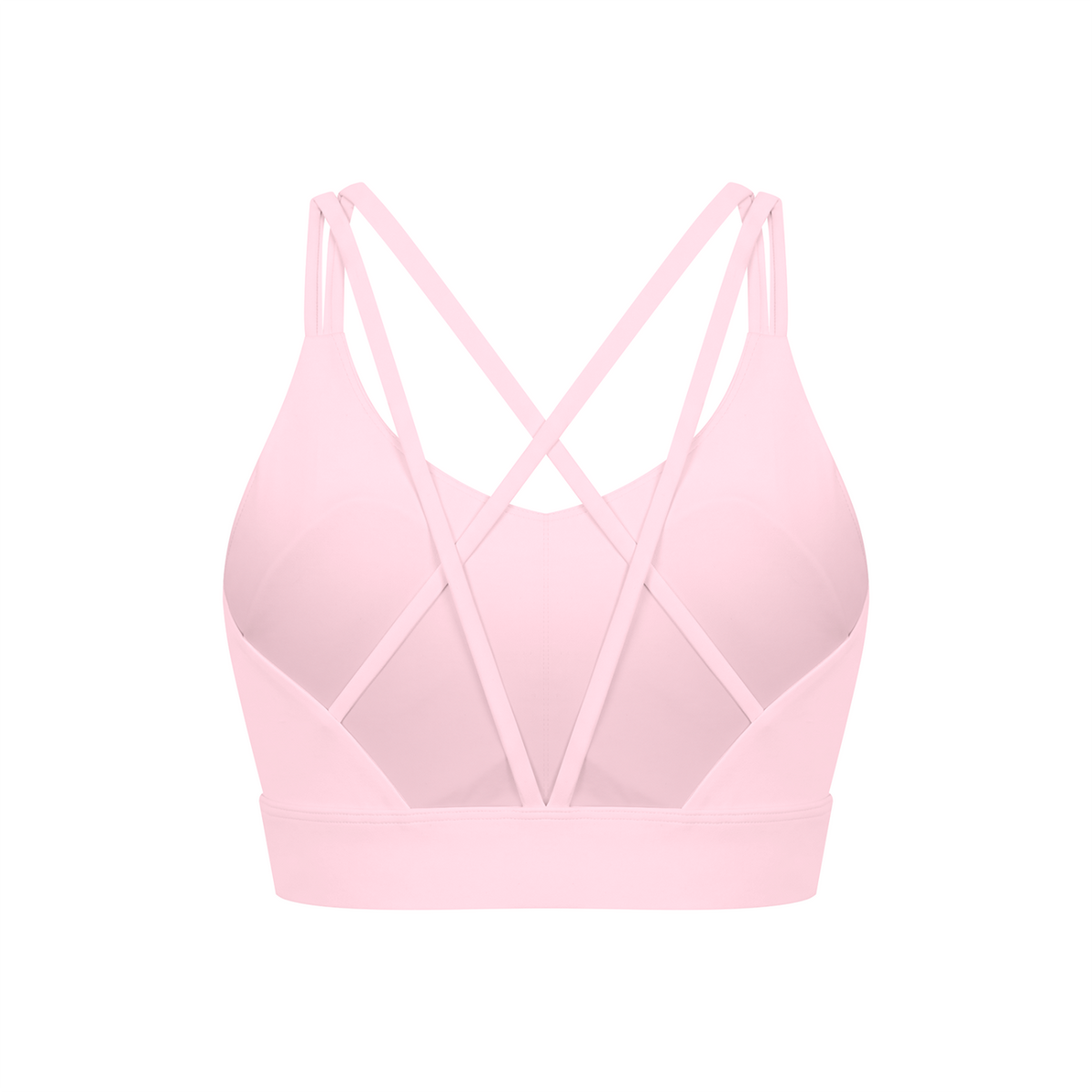 Off Script Women’s Lycra Cropped Yoga Sport Bra - Pink back mockup