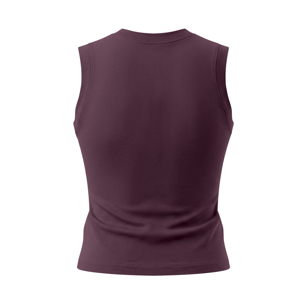 Women's Crewneck Tank Top - Plum Purple back mockup