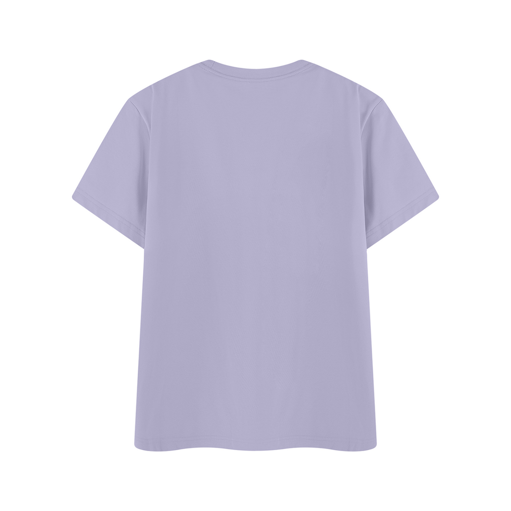 Unisex Regular Fit Crewneck T-Shirt – Purple back 3D mockup