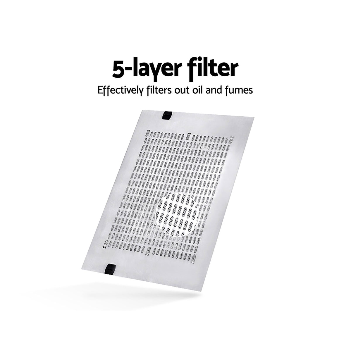 Devanti 60 cm Stainless Steel Rangehood with Glass Visor and LED