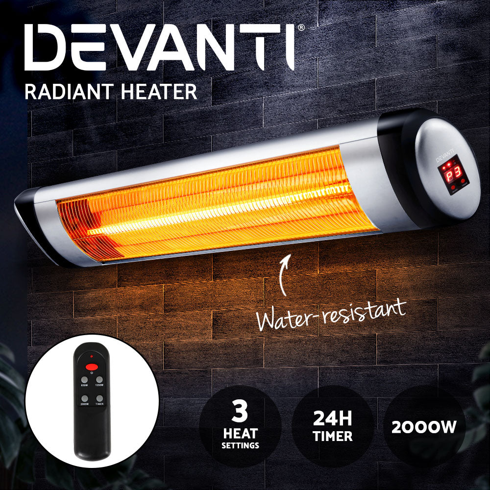 Devanti 2000W Infrared Radiant Heater – RHP-2000R-SI — product image 4