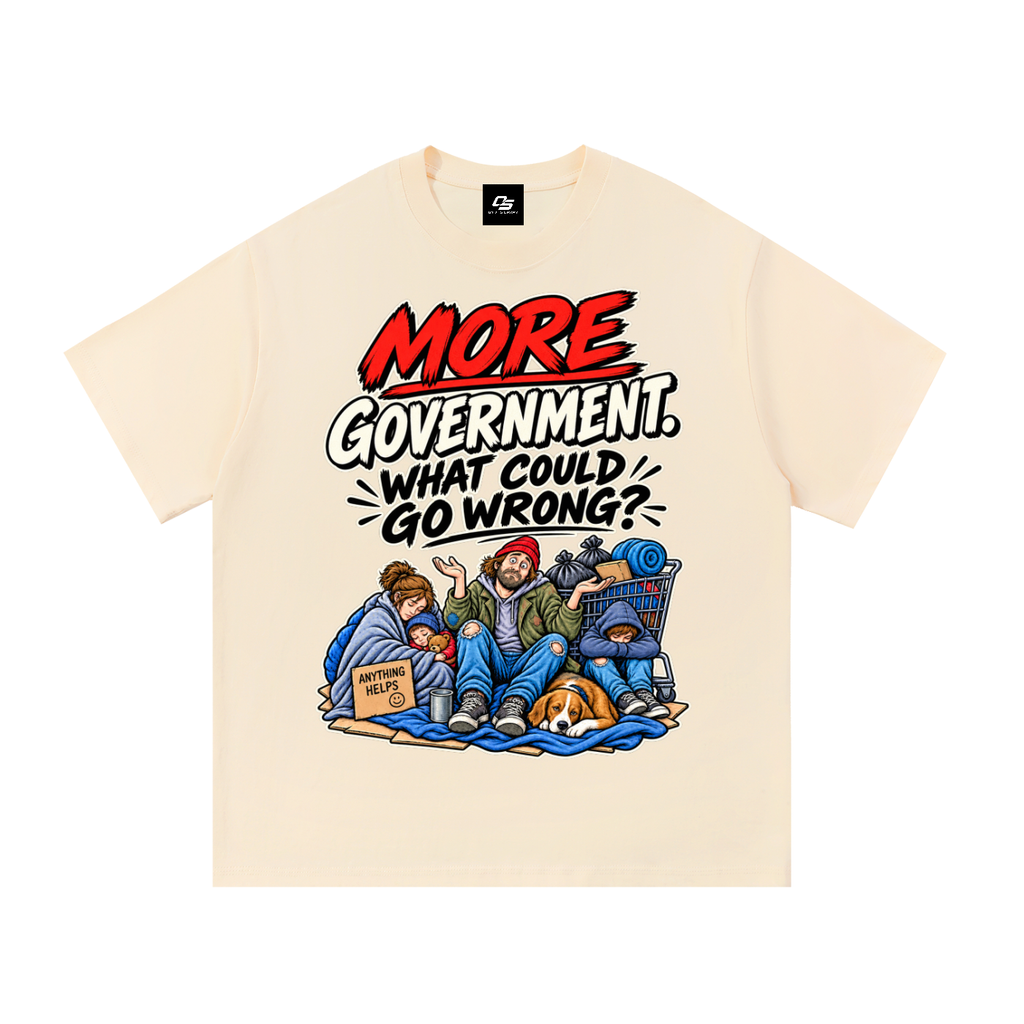 Zombies Ahead Unisex Graphic T-Shirt - Apricot front