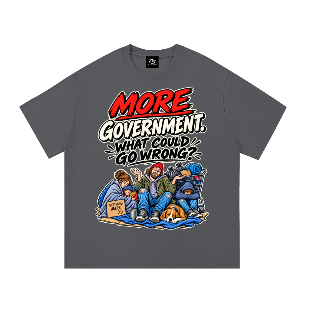 Zombies Ahead Unisex Graphic T-Shirt - Dark Gray front