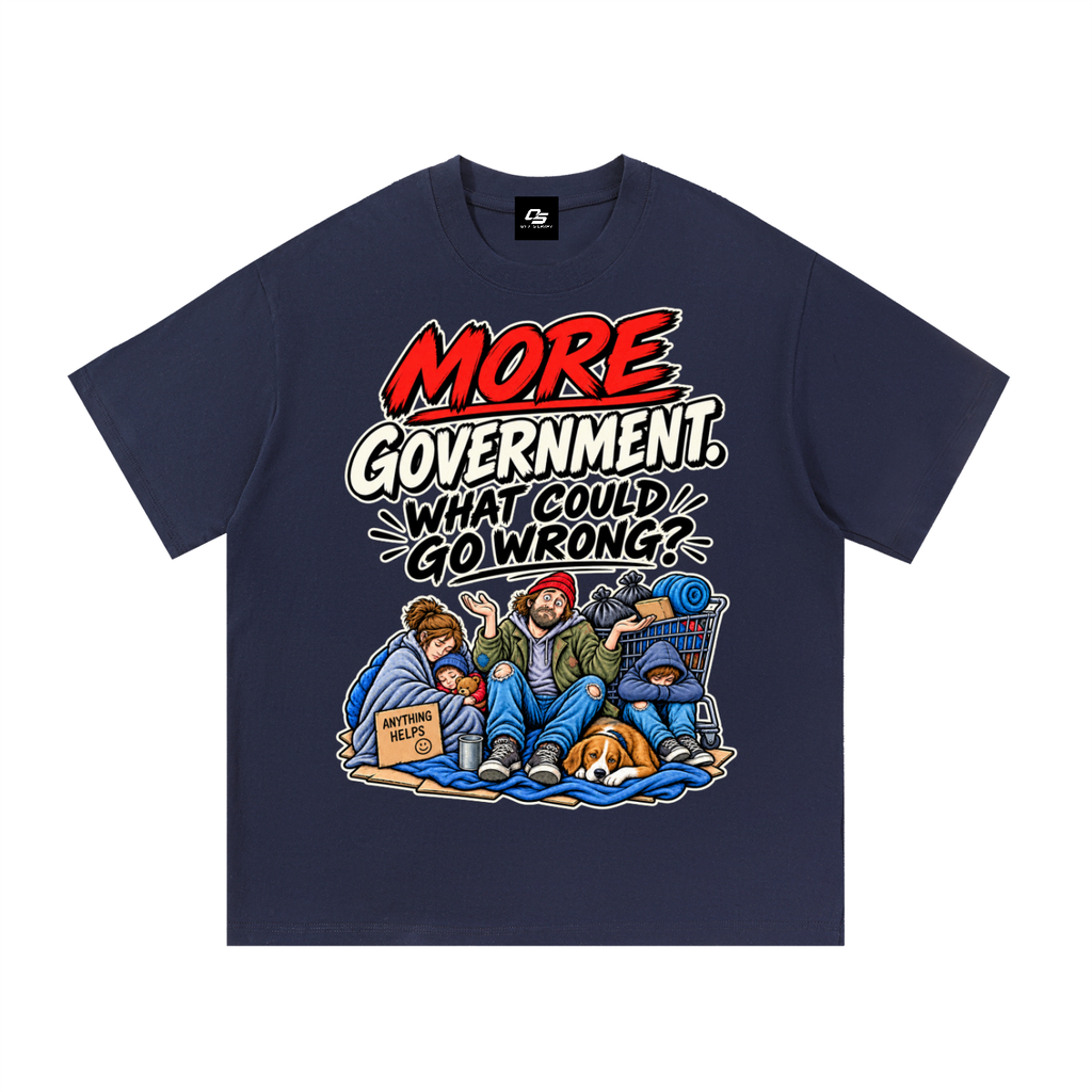 Zombies Ahead Unisex Graphic T-Shirt - Navy Blue front