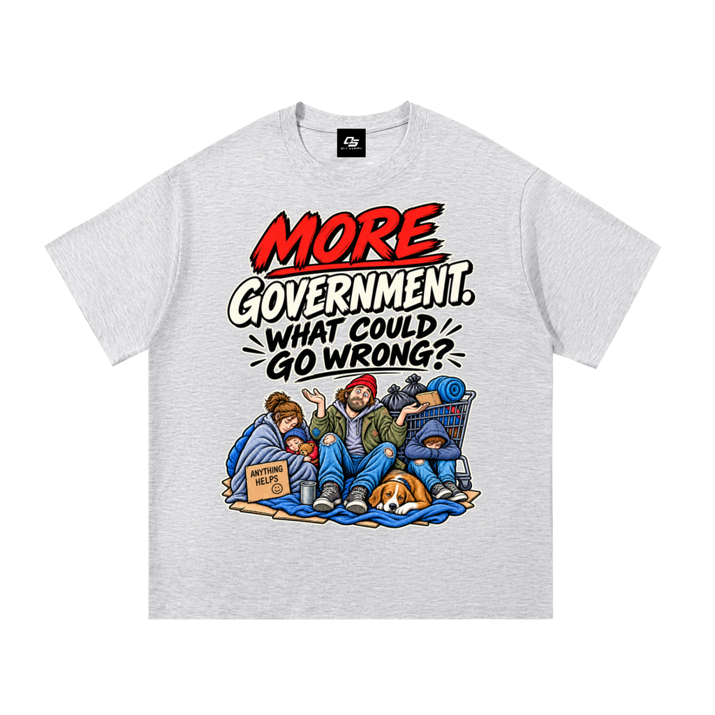 Zombies Ahead Unisex Graphic T-Shirt - White Gray front