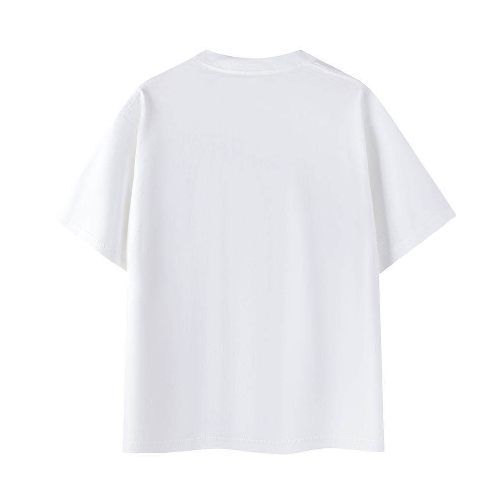 Zombies Ahead Essential Cotton T-Shirt - White - back mockup