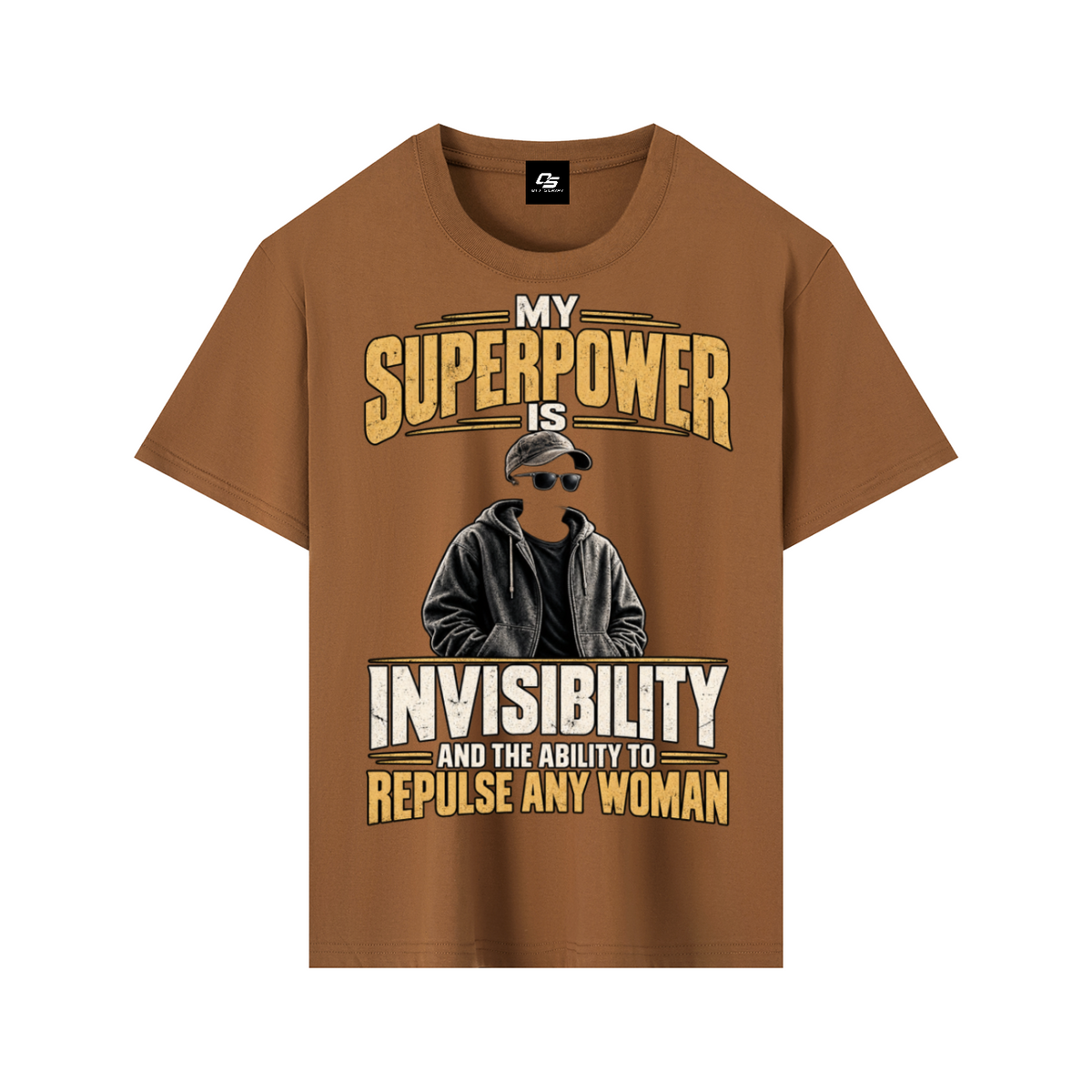 My Superpower Unisex Graphic T-Shirt - Caramel Macchiato front 3D mockup
