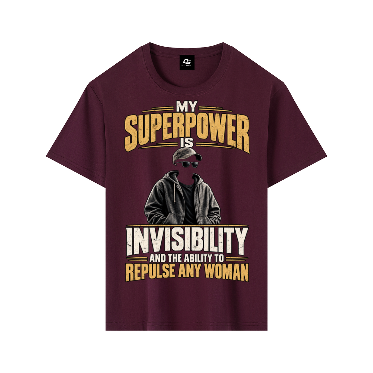 My Superpower Unisex Graphic T-Shirt - Grape Purple front 3D mockup