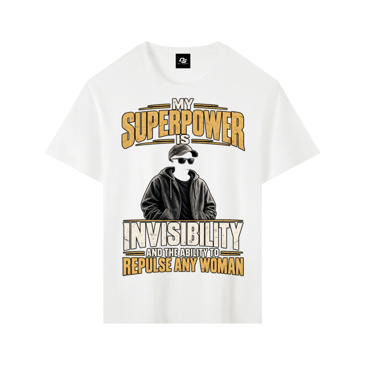 My Superpower Unisex Graphic T-Shirt - Lucent White front 3D mockup