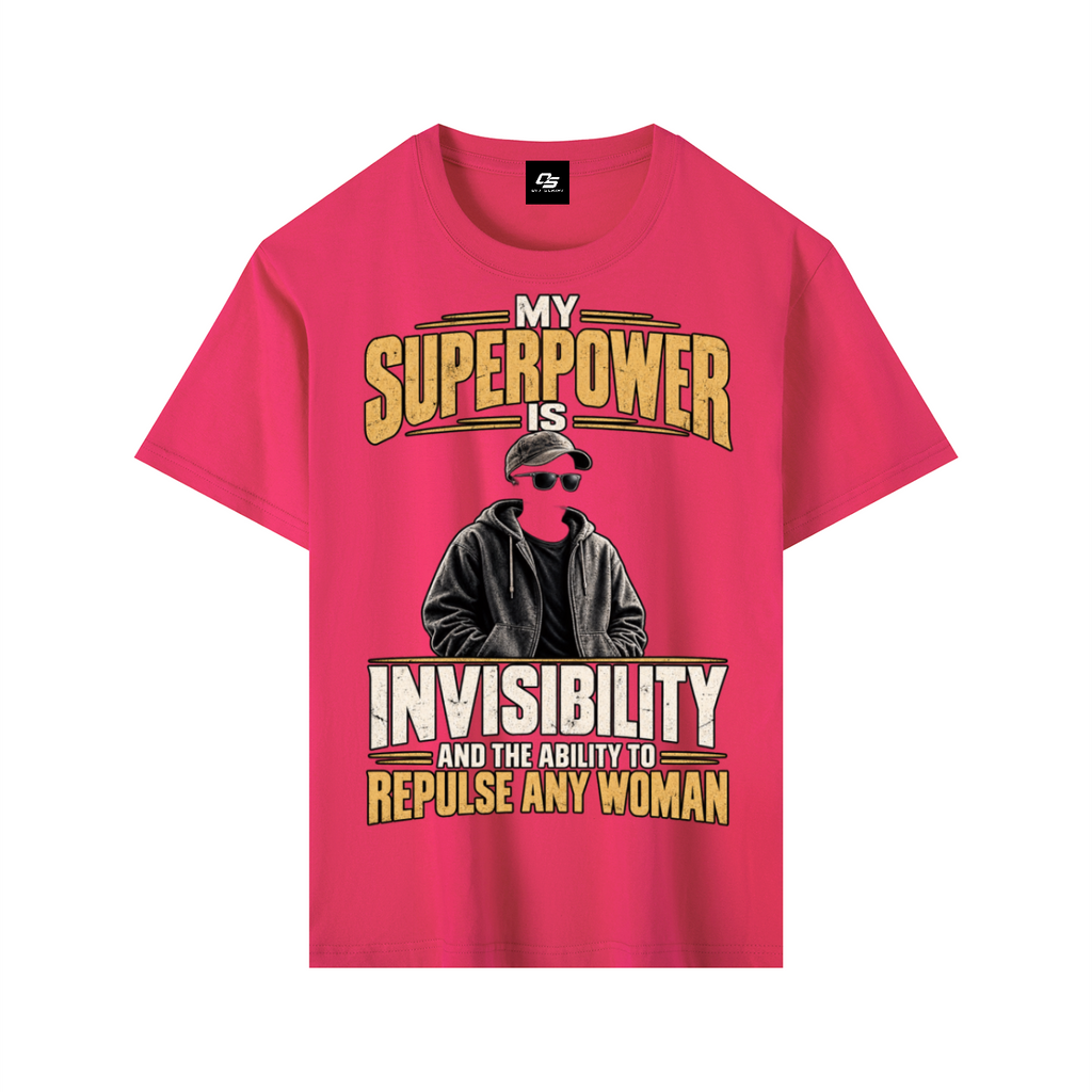My Superpower Unisex Graphic T-Shirt - Rose Pink front 3D mockup