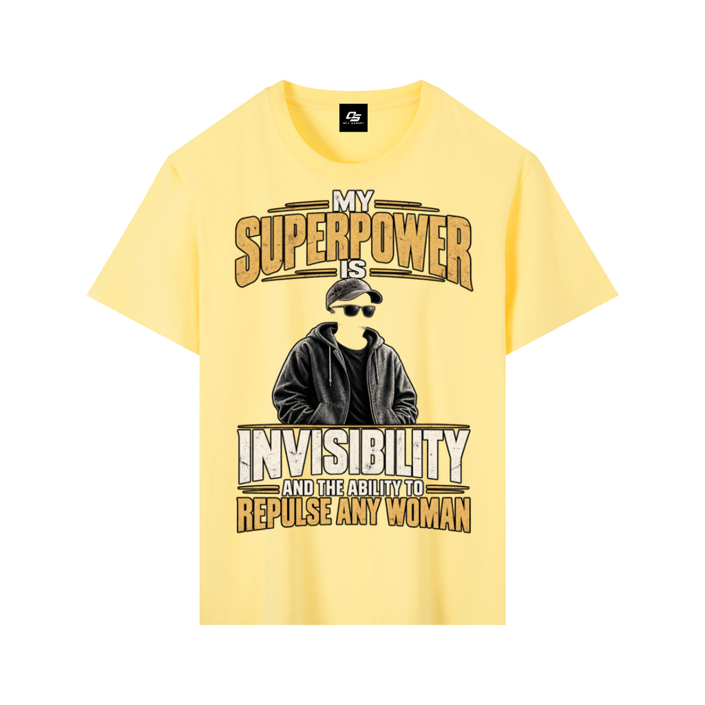 My Superpower Unisex Graphic T-Shirt - Yellow front 3D mockup
