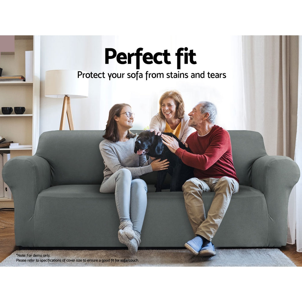 Artiss Stretch Sofa Cover – 2-Seater, Grey
