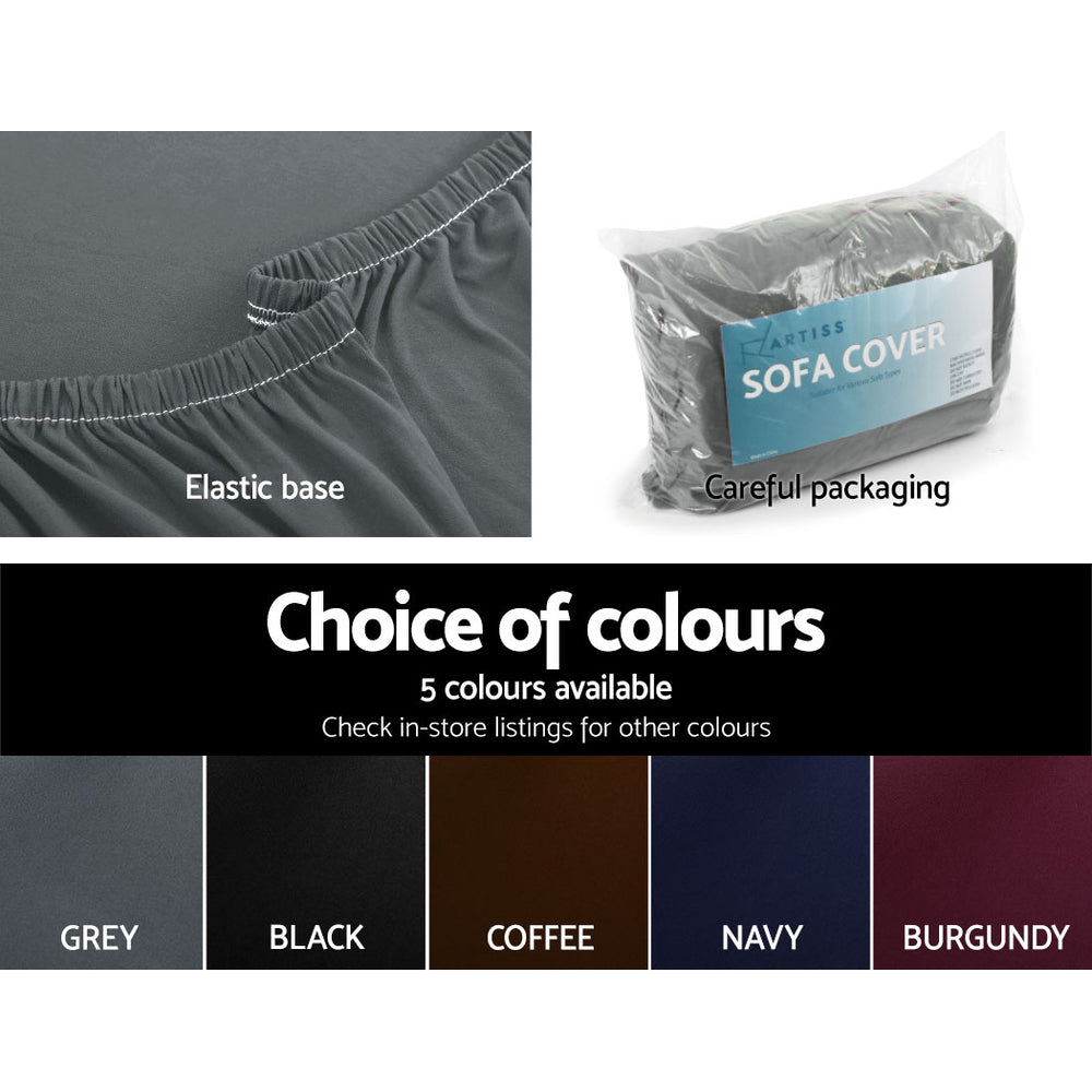 Artiss Stretch Sofa Cover – 2-Seater, Grey