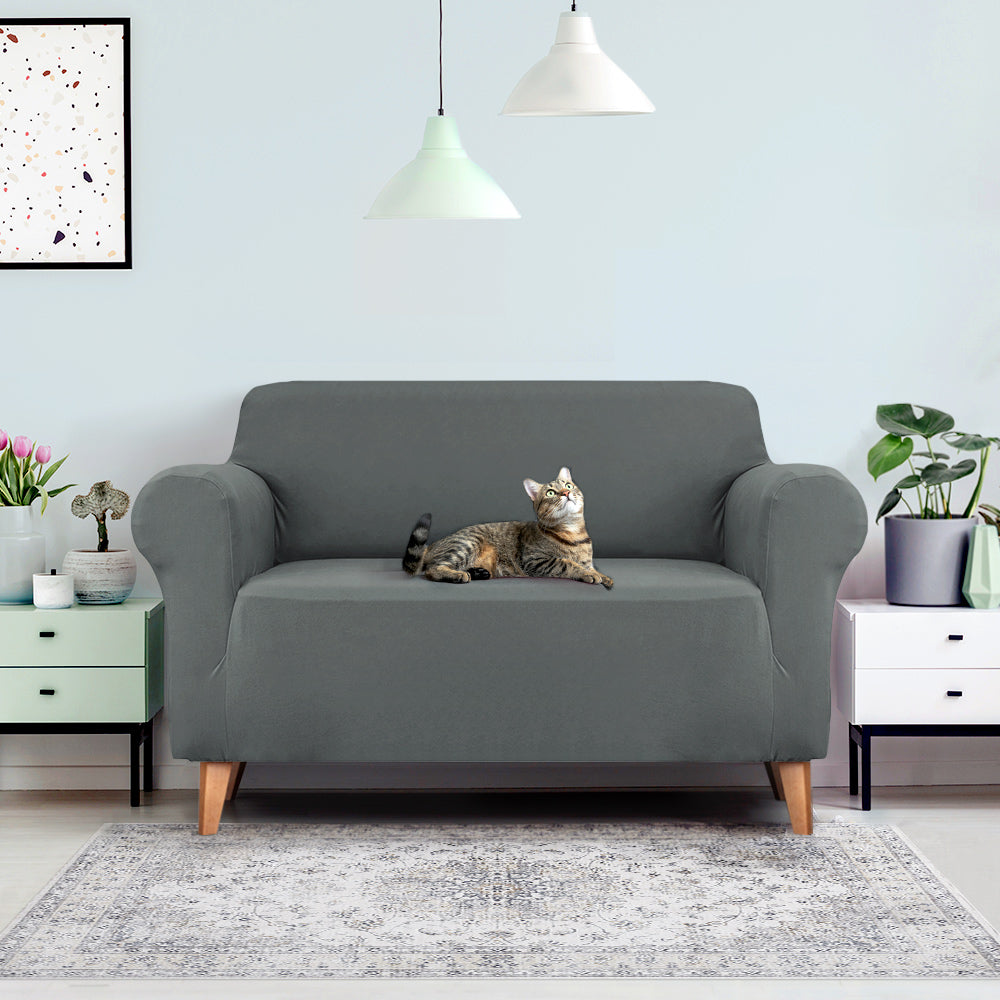Artiss Stretch Sofa Cover – 2-Seater, Grey