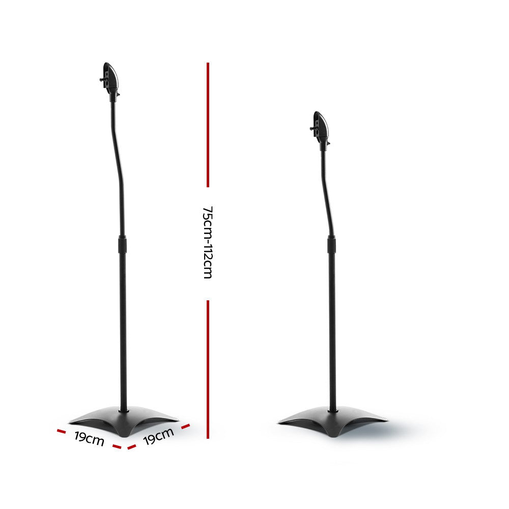 Alpha Speaker Stand 75-112cm Adjustable Height Surround Sound Studio Home 2pcs — product image 2