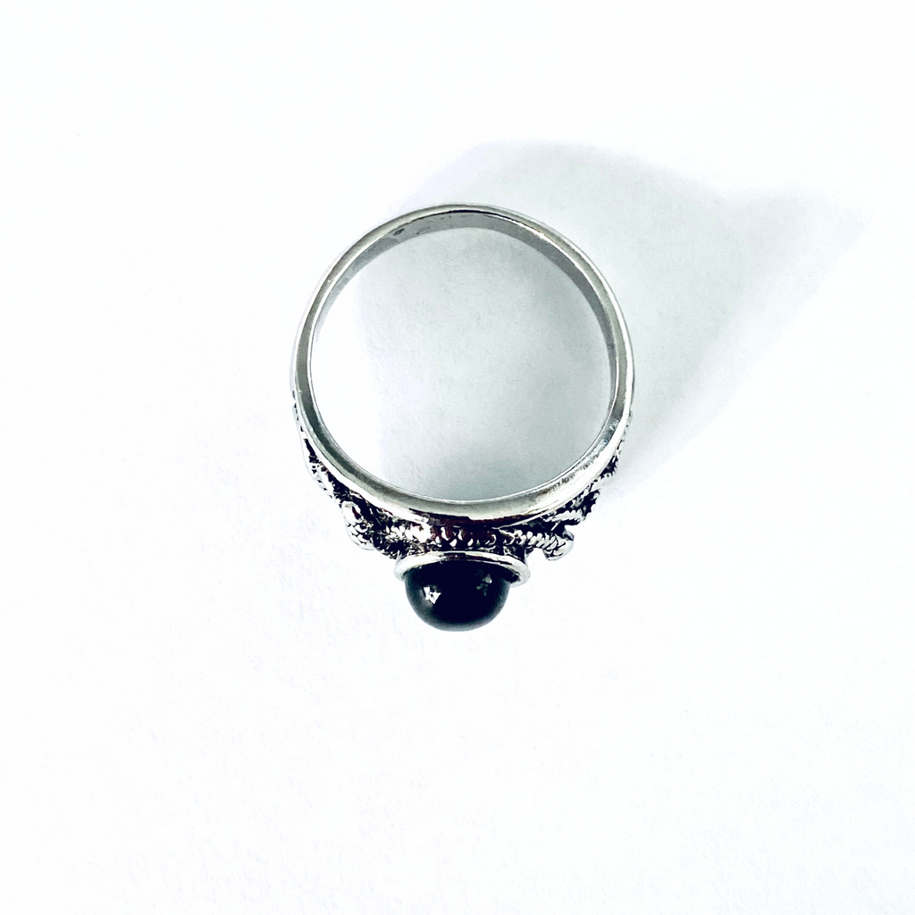 Medusa - Black Obsidian Ring