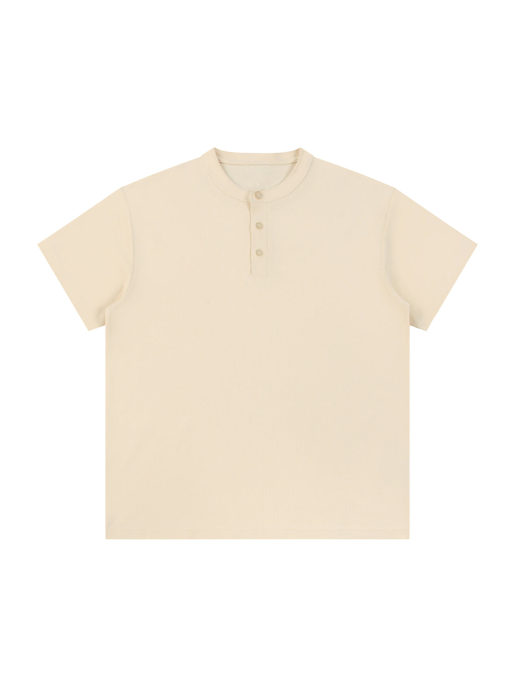Short Sleeve Henley Shirt – Apricot front view