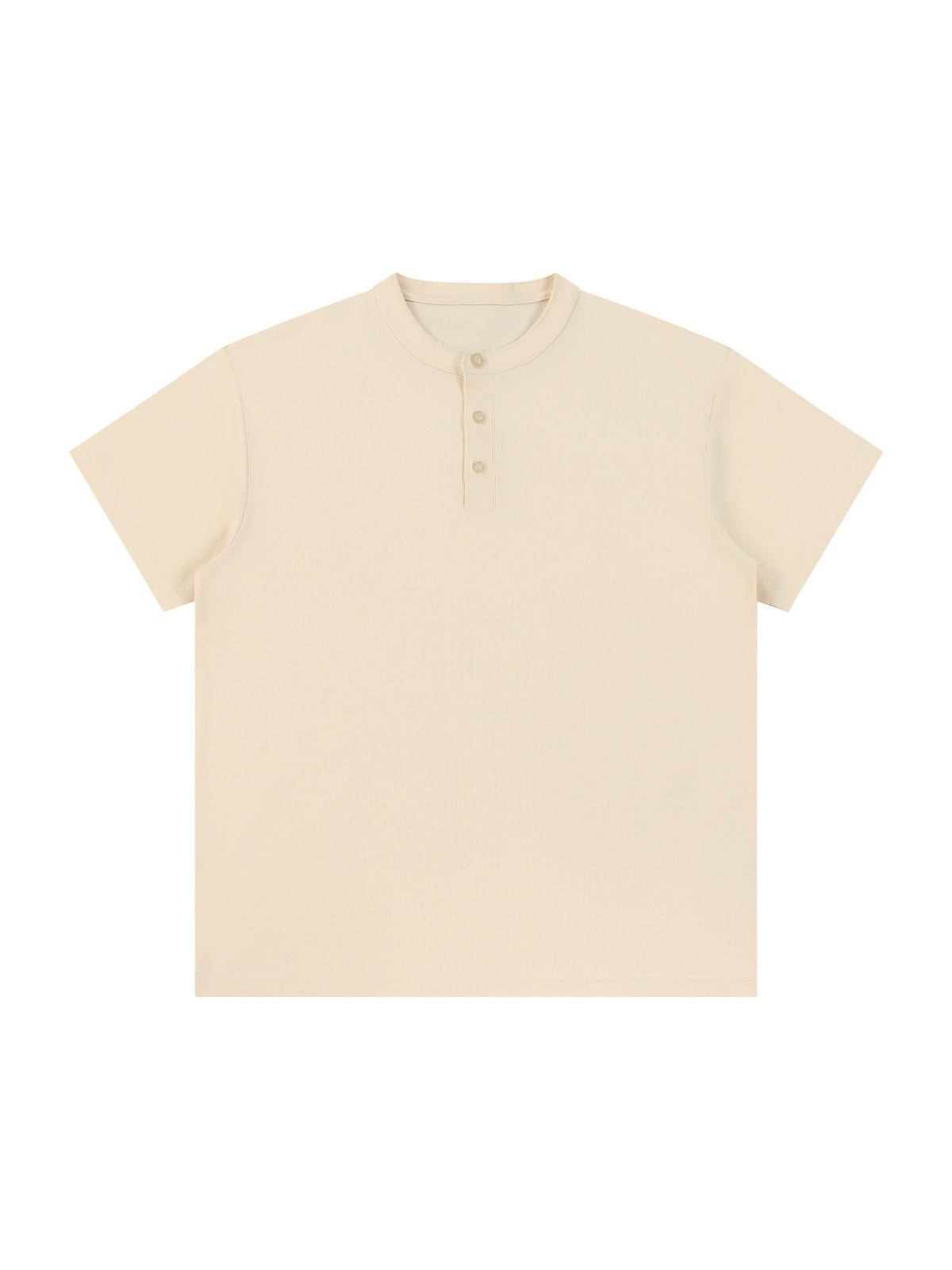 Short Sleeve Henley Shirt – Apricot front view