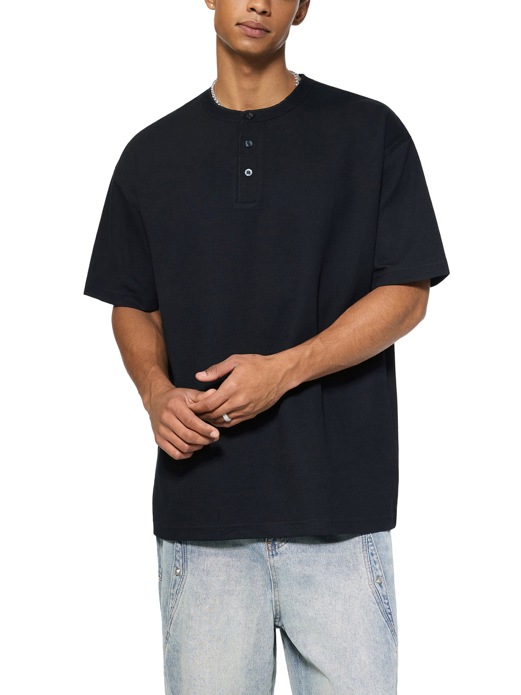 Short Sleeve Henley Shirt gallery image 6