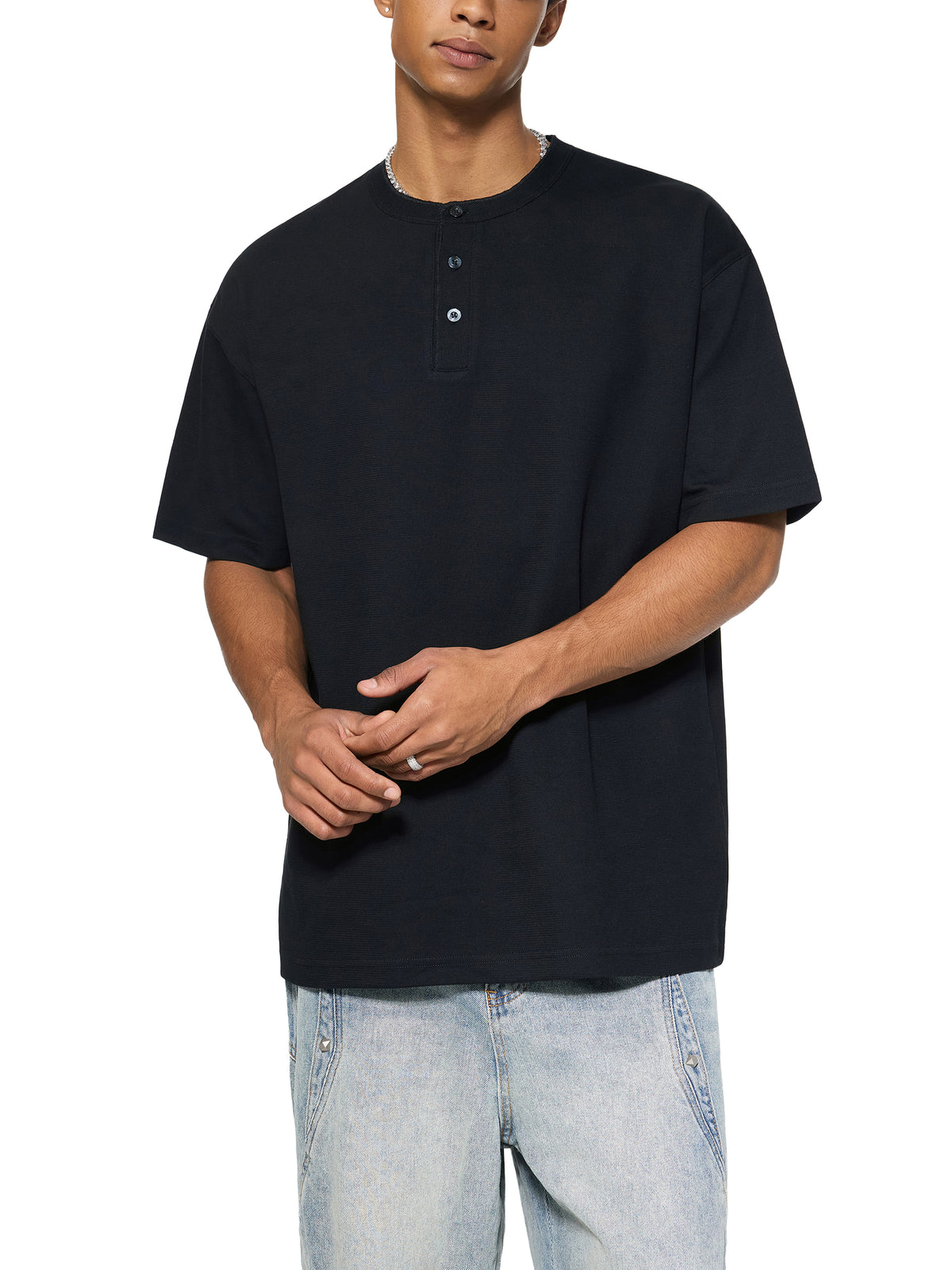 Short Sleeve Henley Shirt gallery image 6