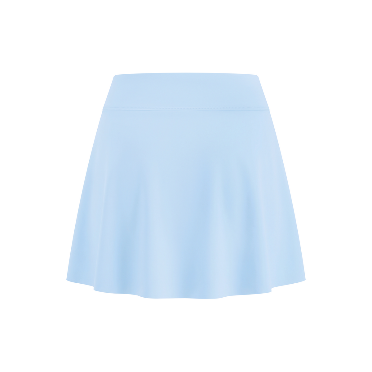 Off Script Women’s A-Line Contrast Panel Slit Skirt - Sky Blue back 3D mockup