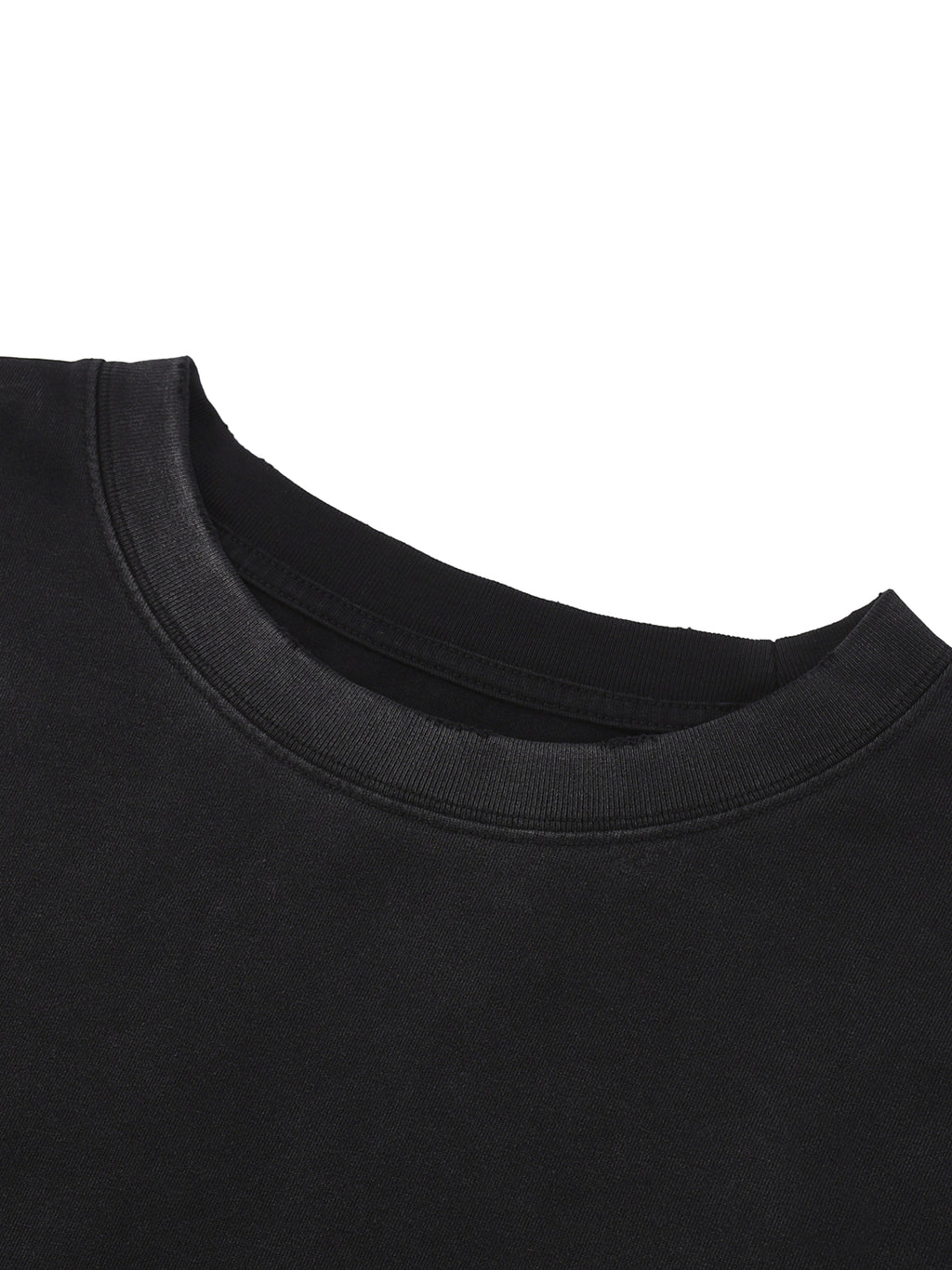 Snow Wash Raw Edge Cotton T-Shirt – additional product view 2