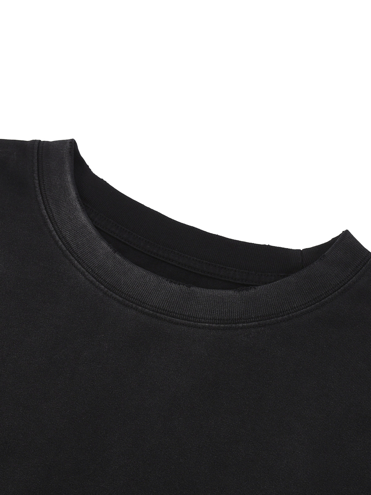 Snow Wash Raw Edge Cotton T-Shirt – additional product view 2