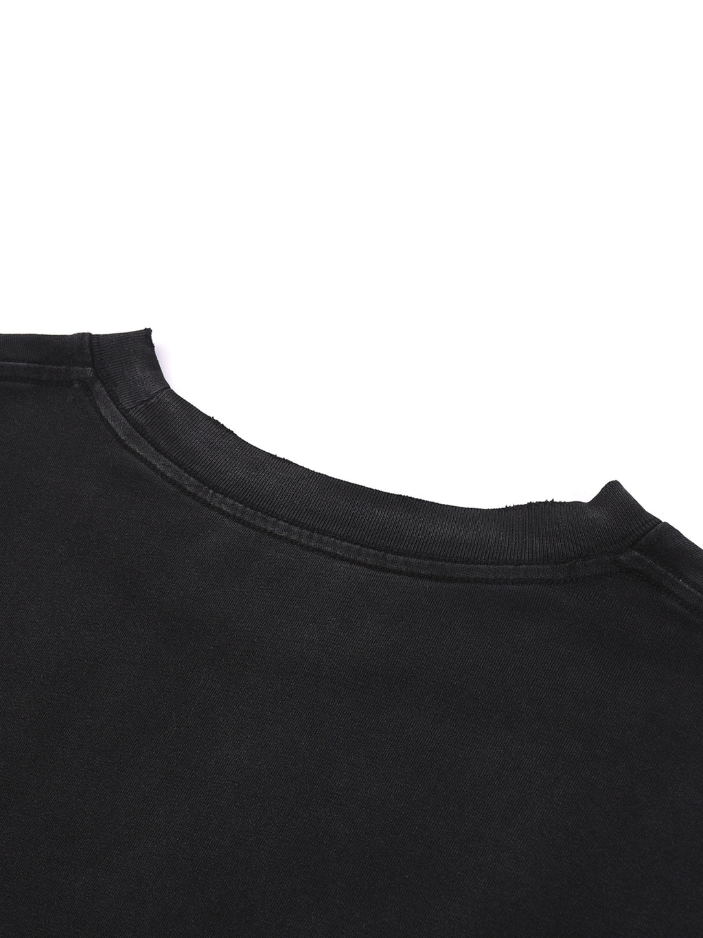 Snow Wash Raw Edge Cotton T-Shirt – additional product view 5