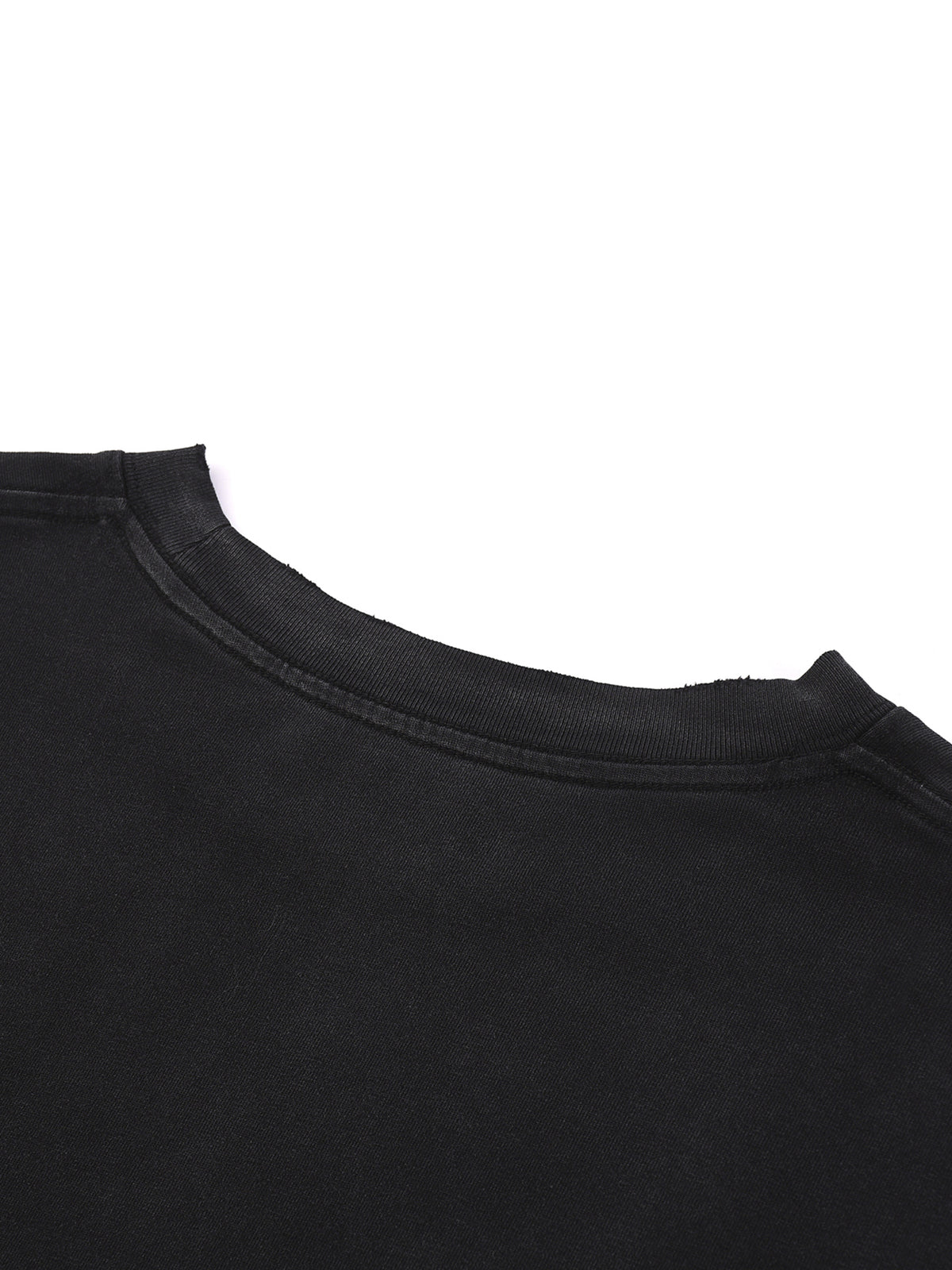Snow Wash Raw Edge Cotton T-Shirt – additional product view 5