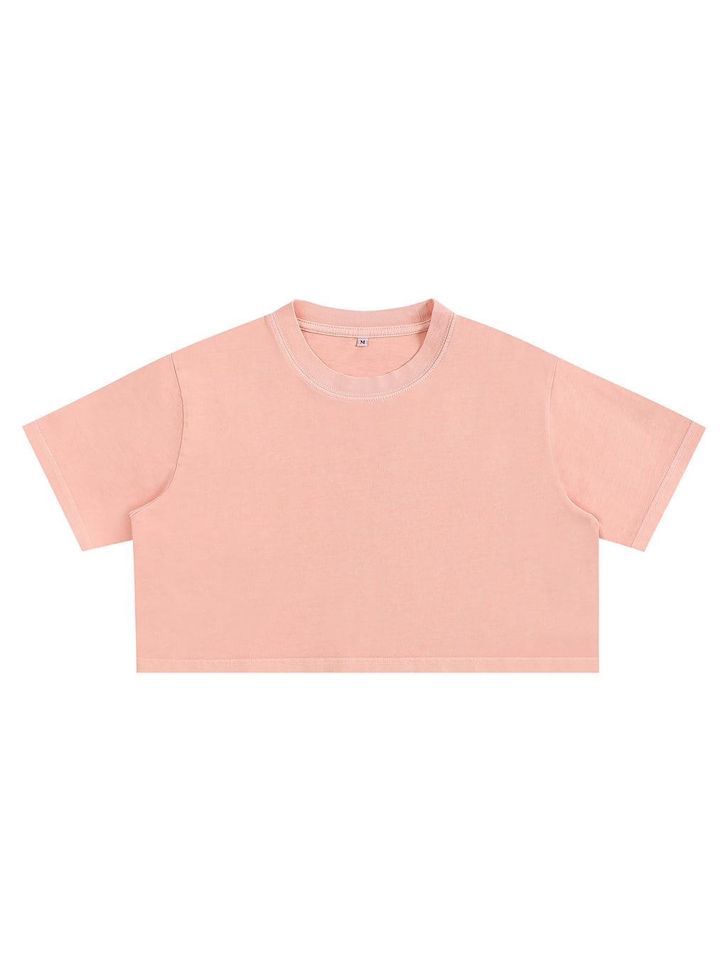 Snow Washed Crop Top – Shrimp Skin Powder front view