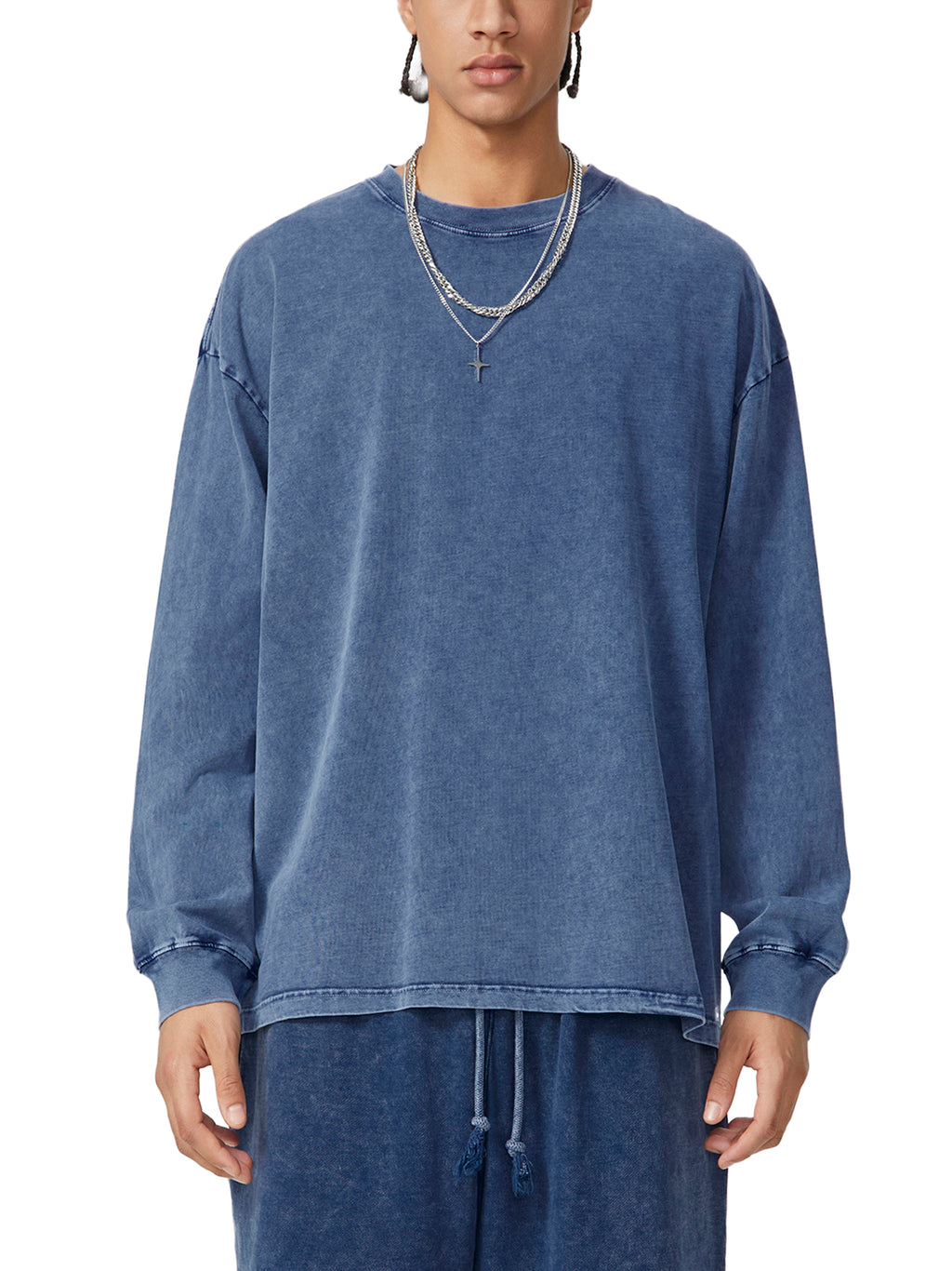 Snow Washed Frayed Edge T-Shirt – additional product view 1
