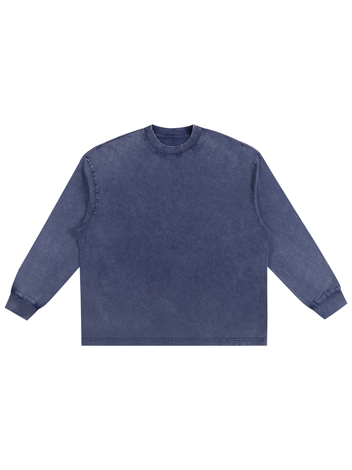 Snow Washed Frayed Edge T-Shirt – Royal Blue front view
