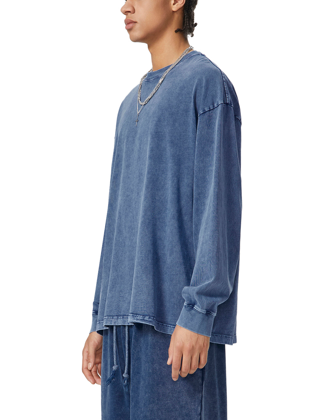 Snow Washed Frayed Edge T-Shirt – additional product view 2