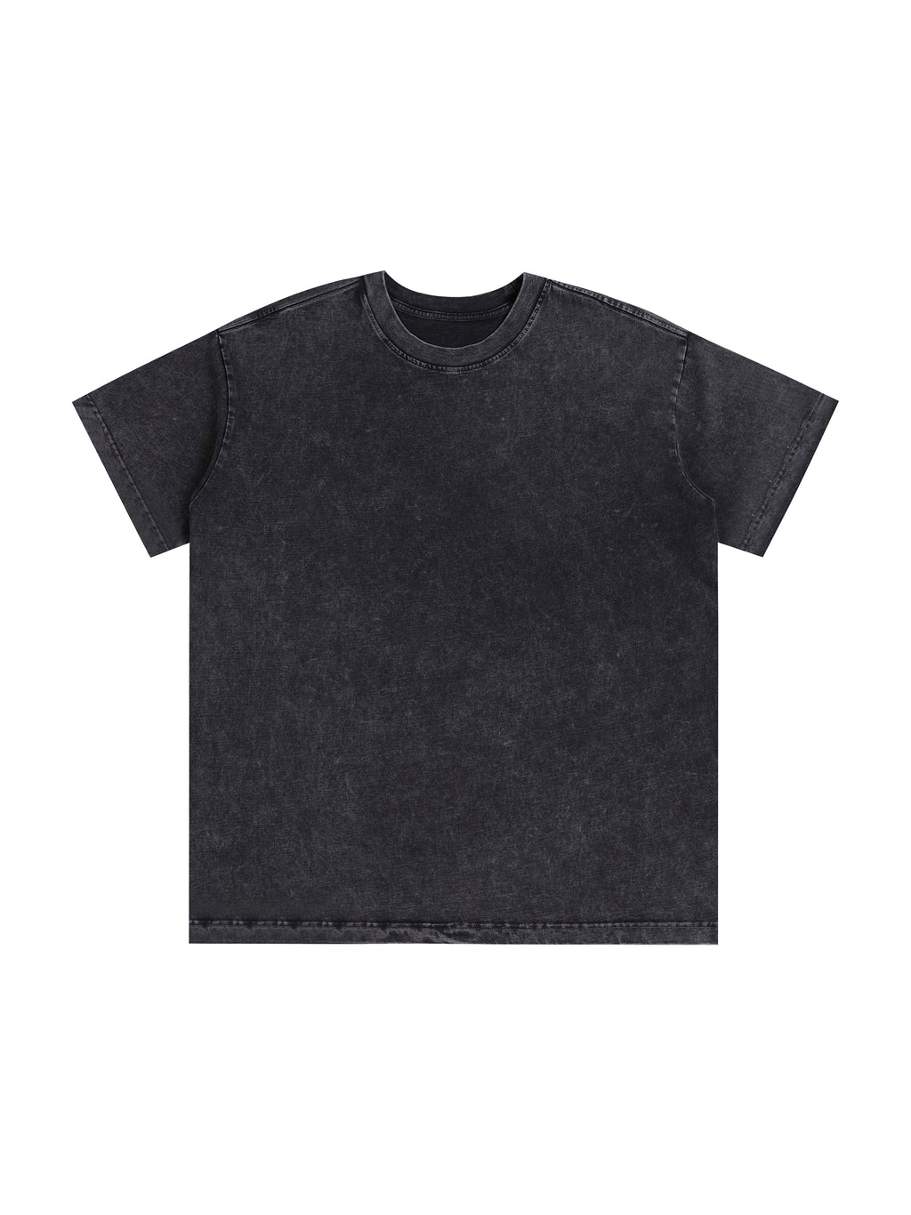 Snow Washed Heavyweight Oversize T-Shirt – Black front view