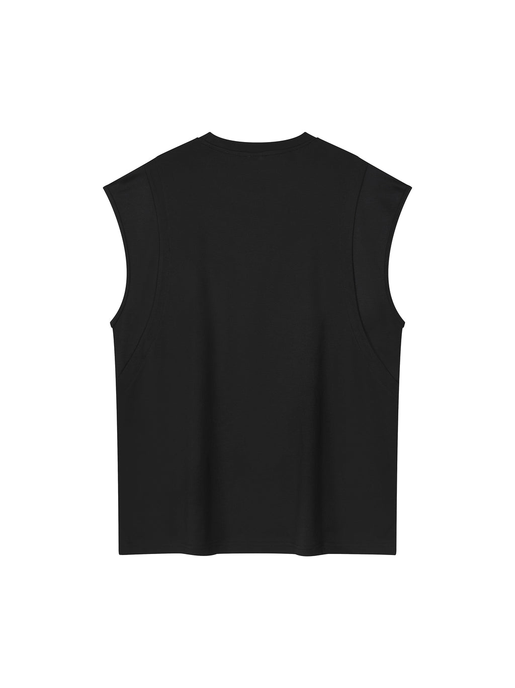 Spliced Panel Sleeveless Muscle T-Shirt