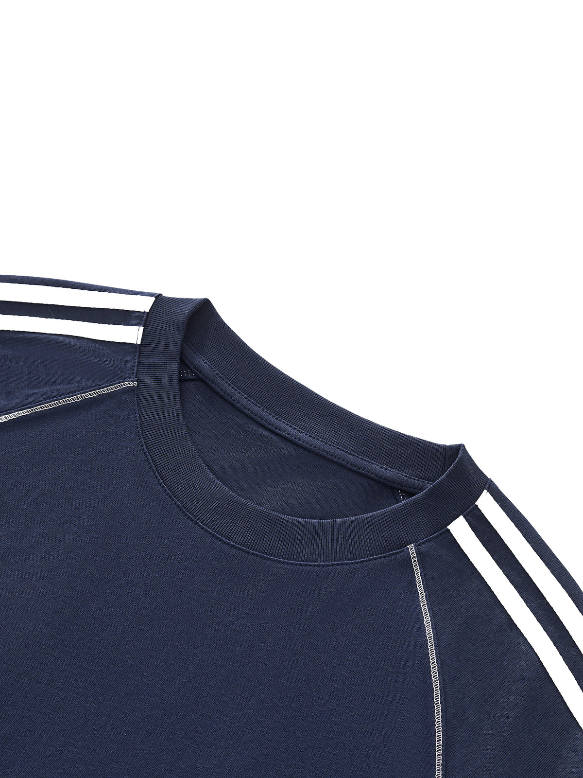 Striped Contrast Stitch T-Shirt