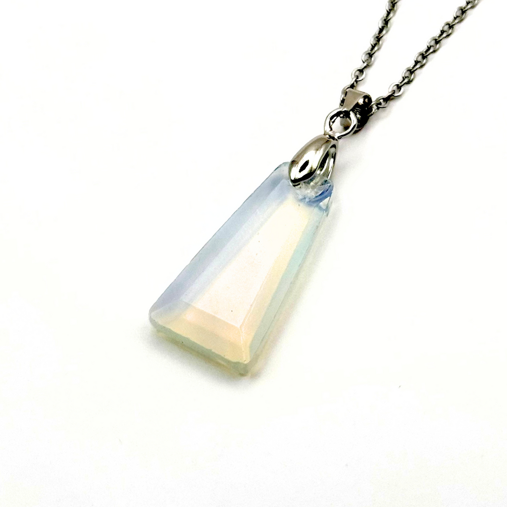 Trapezium Faceted Natural Gemstone Necklace