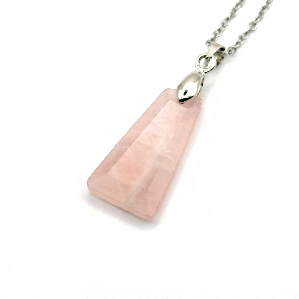 Trapezium Faceted Natural Gemstone Necklace